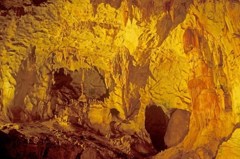 Stalactite cave, Wat Suwannakhuha monastery, Phangnga Bay, Ko Phuket, Thailand, December 2002,
