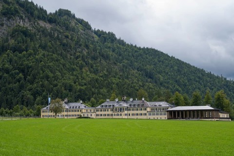 Neues Bad, Hans Seidel Foundation Building, Wildbad Kreuth, Tegernsee Valley, Upper Bavaria,