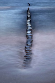 Grooves in the sea, long exposure, Zingst, Fischland-Darß-Zingst, Western Pomerania Lagoon Area