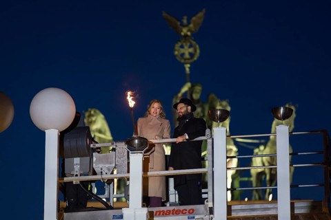 Julia Klöckner (President of the German Bundestag) and Rabbi Yehuda Teichtal (Rabbi of the