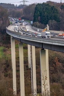 The Wiehl Valley Bridge, A4 motorway, the motorway bridge is considered extremely dilapidated,