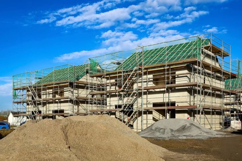 Castrop-Rauxel, North Rhine-Westphalia, Germany - residential construction in the Ruhr area. New