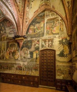15th century frescoes in St. Catherine's Chapel, Collegiata di Santa Maria Assunta,