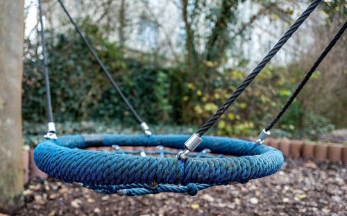 Detailed photo of play equipment on a children's playground, Berlin, Germany