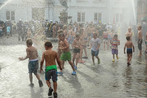 A popular event every year in August is when the Ystad Volunteer Fire Brigade takes the old fire
