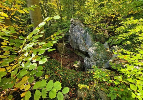 Sea of rocks in autumn, Hemer, Sauerland, North Rhine-Westphalia, Germany