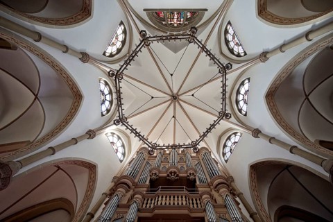 Pfarrkirche Sankt Blasius, interior view, Balve, Sauerland, North Rhine-Westphalia, Germany