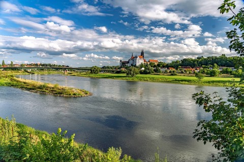 The Elbe near Meissen, Saxony, Germany