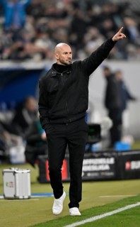 Goal cheers coach Christian Ilzer TSG 1899 Hoffenheim gesture PreZero Arena, Sinsheim,