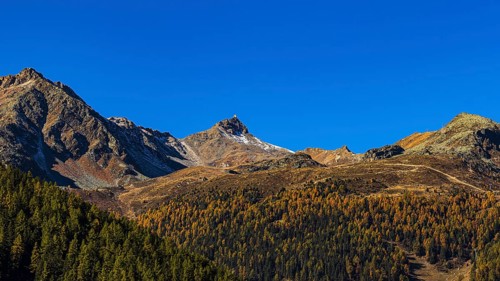 Peaks of the Sex de Marinda and Becs de Bosson mountains, Val d'Anniviers, Valais Alps, Canton of