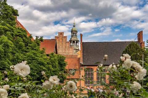 Courtyard of the Town Hall in the Hanseatic City of Lüneburg, Lower Saxony, Germany