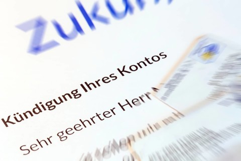 Debanking: Symbolic letter from a bank regarding account termination