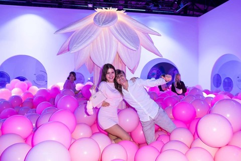 Leni Summer and Tyler von Jascheroff at the opening of Bubble Planet - The Adventure Museum for All