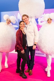 Nadja Jo Klapper and Johannes Heinrichs at the opening of Bubble Planet - The Adventure Museum for