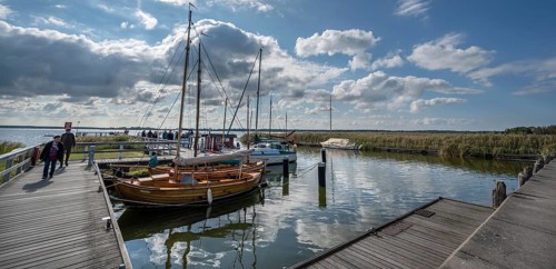 Sailing boats in the port of Wustrow, Darß, Mecklenburg-Vorpommern, Germany