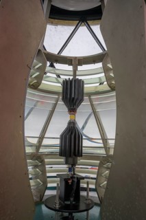 Modern lighthouse with LED technology in Fanad Head Lighthouse, Fanad, County Donegal, Ireland