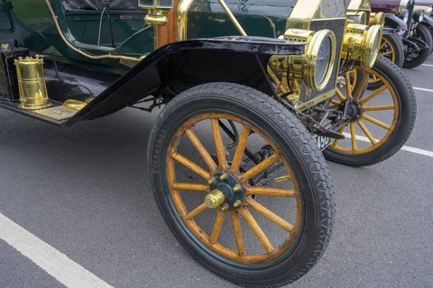 Details Ford T classic car from 1909, classic car meeting at the mills of, Skerries, County Dublin,