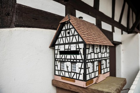 Village made entirely of half-timbered houses, Hunspach, Alsace, Bas-Rhin department, France