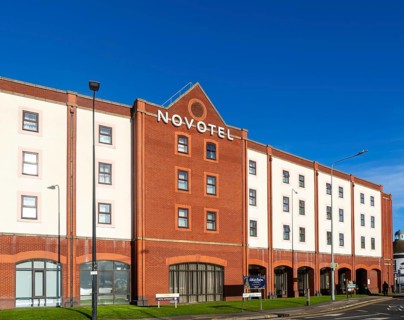 Novotel Ipswich Centre hotel building, Ipswich town centre, Suffolk, England, UK