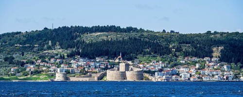A fortified coastal town with wooded hills and direct sea views, Kilitbahir Castle and Kilitbahir,