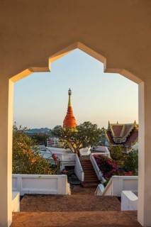 Wat Khao Chong Krachok, sunset, Prachuap Khiri Khan, Prachuap Khiri Khan Province, Central