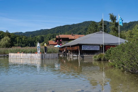 Bootsverleih am Schliersee, district of Freudenberg, town of Schliersee, Upper Bavaria, Bavaria,