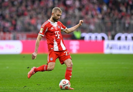 Konrad Laimer FC Bayern Munich FCB (27) Action at the ball Allianz Arena, Munich, Bayern, Germany