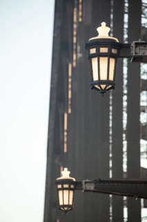 Details of the famous Sydney Harbour Bridge in the evening light, New South Wales, Australia.