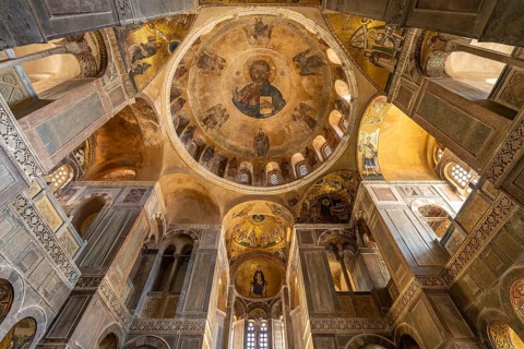 Catholic of Hosios Lukas Monastery, UNESCO World Heritage Site in Steiri, Greece