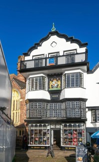 Mol's Coffee House, historic Grade I listed building, Cathedral Close, Exeter, Devon, England, UK c