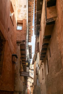 Historic buildings in medieval village of Albarracín, Teruel province, Aragon, Spain