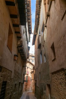 Historic buildings in medieval village of Albarracín, Teruel province, Aragon, Spain