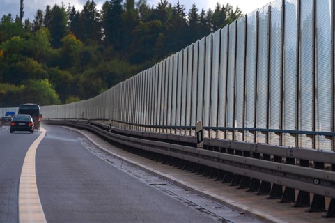 Lärmschutzwand an der A9, Bayreuth, Upper Franconia, Bavaria, Germany
