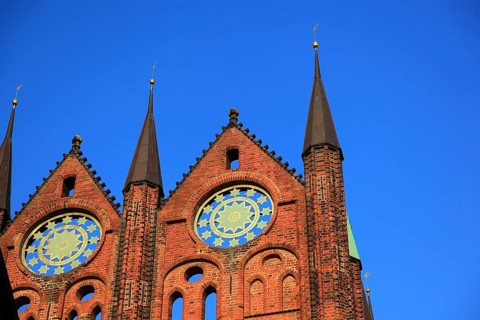 Town hall in the urban area of Altstadt, Stralsund, Hanseatic City of Stralsund, Vorpommern-Rügen