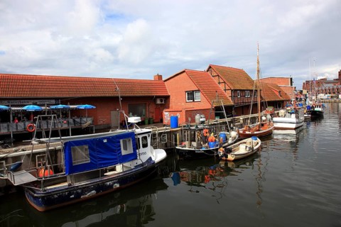 The Old Harbour in Wismar, Nordwestmecklenburg district, Mecklenburg-Vorpommern, Germany