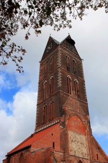 St. Mary's Church, also St. Mary's Church, center of the old town of Wismar, Northwest Mecklenburg