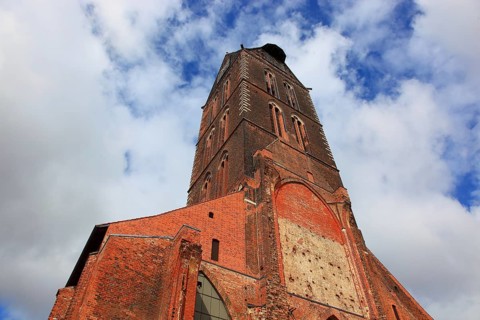 St. Mary's Church, also St. Mary's Church, center of the old town of Wismar, Northwest Mecklenburg