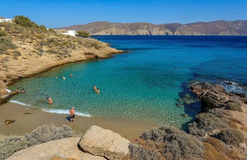 Agios Sostis, Mykonos, Cyclades, Greece - Agios Sostis, small town with the famous restaurant Kikis