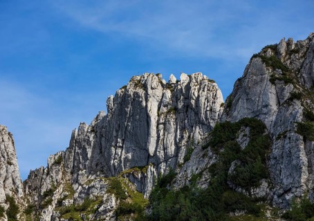 Rock formation on Scharfen, Postalm, Osterhorn Group, Salzkammergut, Province of Salzburg, Austria