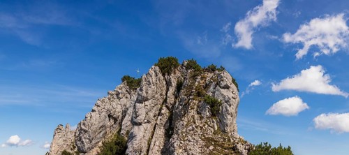 Summit cross am Scharfen, Postalm, Osterhorn Group, Salzkammergut, Province of Salzburg, Austria