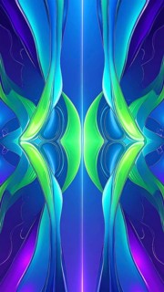 Symmetric Abstract Bright Liquid Ornament Background, futuristic wallpaper template illustration,