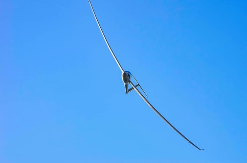A Schempp-Hirth Arcus E motor glider, registration D-KWKU, during a screening as part of an air