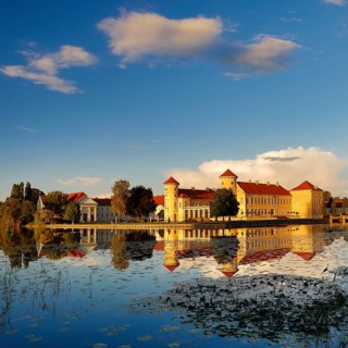 Rheinsberg Castle, lakeside with Lake Grienerick, Ostprignitz-Ruppin district, prime example of