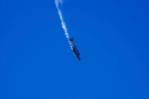 A Pilatus P-2 from Pilatus Flugzeugwerke AG with registration D-ETHN during a flight demonstration