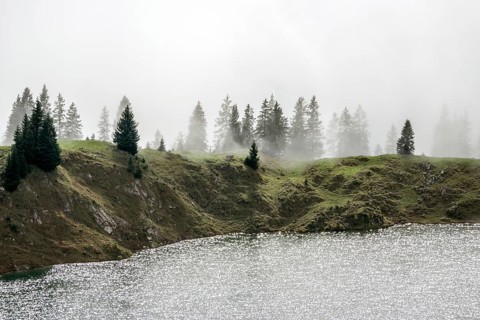 Seealpsee, Allgäu Alps, Nebelhorn, Oberstdorf, Oberallgäu, Allgäu, Bavaria, Germany