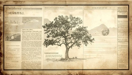 Grunge old public newspaper, texture background wallpaper illustration, vintage tattered yellow
