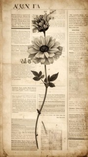 Grunge old public newspaper, texture background wallpaper illustration, vintage tattered yellow