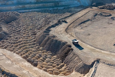 Round Mountain, Nevada - The Round Mountain Gold Mine, an open pit mine operated by Kinross Gold