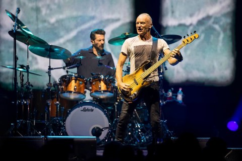 Chris Maas (drummer), Sting (guitarist, real name: Gordon Matthew Thomas Sumner, CBE) live on Sting