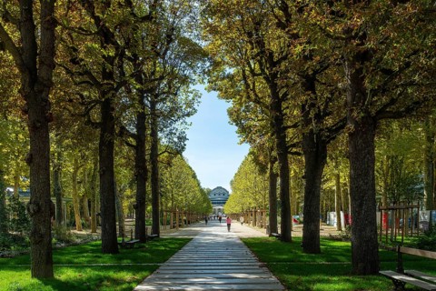 Vichy, listed as World Heritage by UNESCO. The Source Park. Allier. Auvergne Rhone Alpes. France